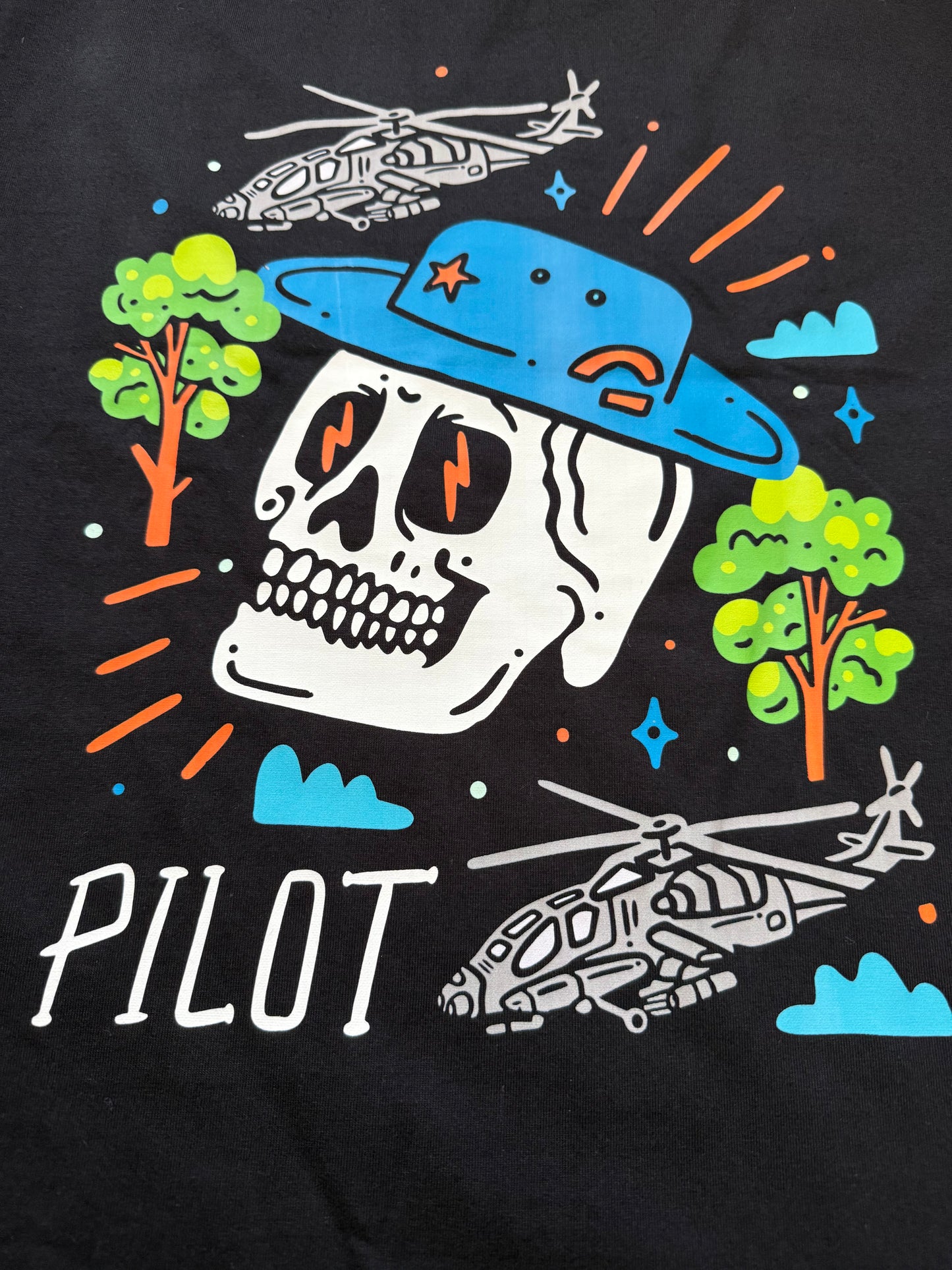 Skull pilot tee