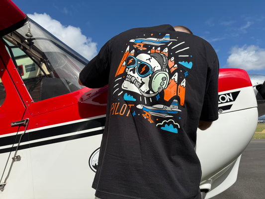 Skull pilot tee