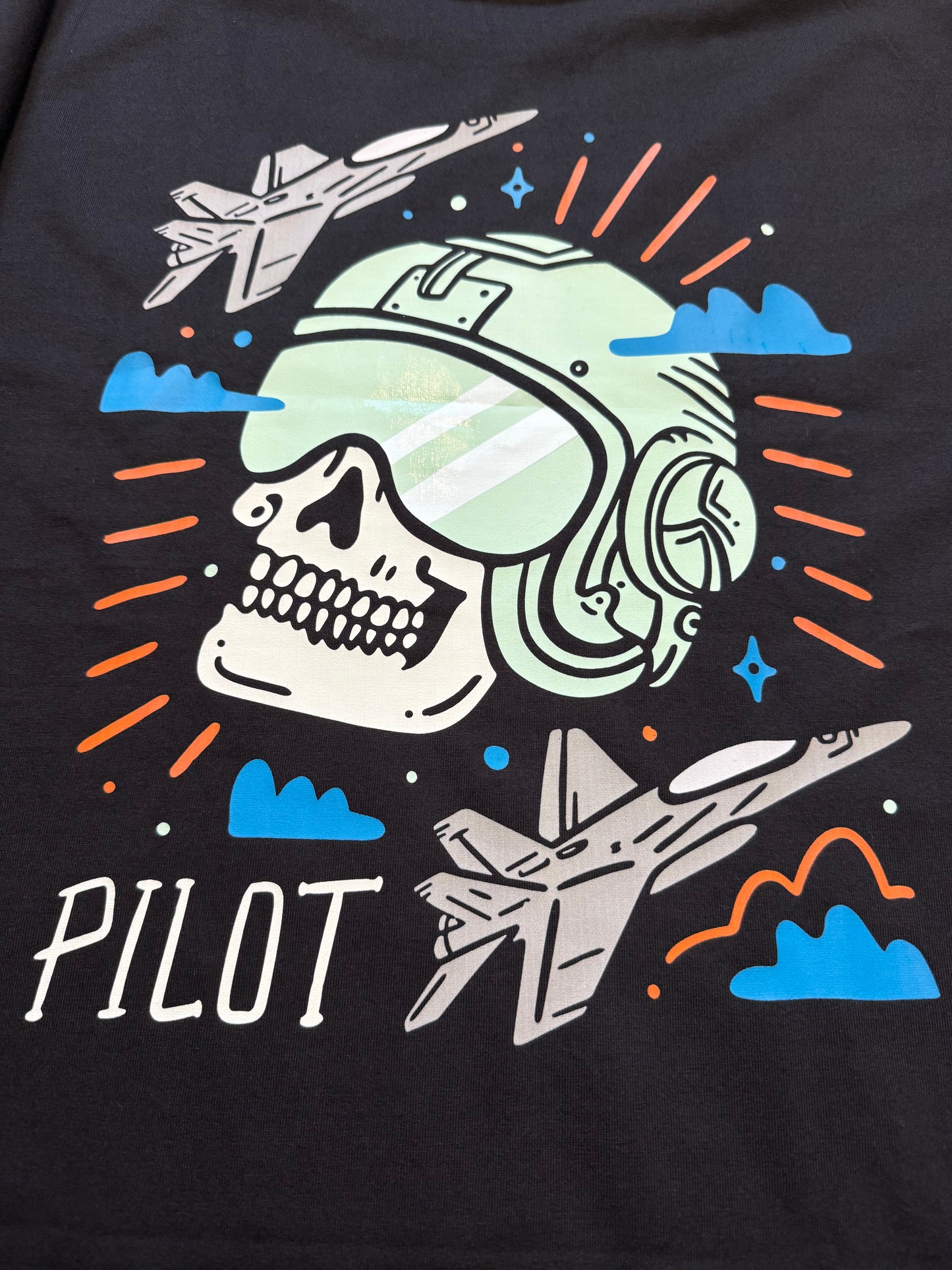 Skull pilot tee